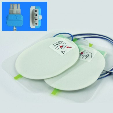 Einmal-Multifunktions-Defi-Elektroden für Erw. über 25 kg (1 Paar) passend zu Welch Allyn AED 10