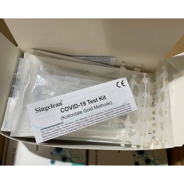 Covid19-Antigen-Schnelltest, Singclean 20er Box Corona Schnelltest 