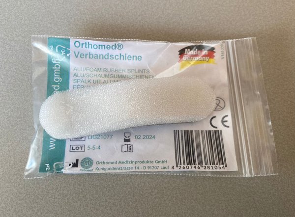 Orthomed® Fingerschiene anatomisch vorgeform 80x20mm, VE mit 10 Stück, FIX und easy