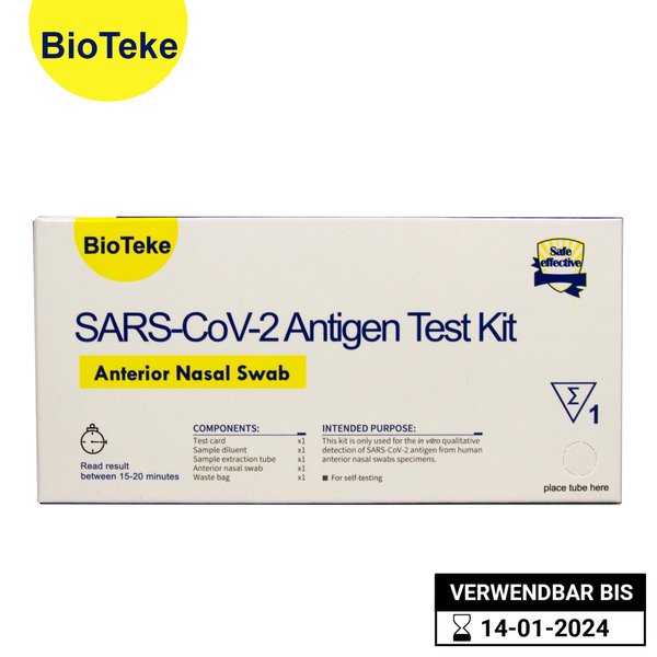 BioTeke COVID-19 Antigen-Laien-Schnelltest 1er Box